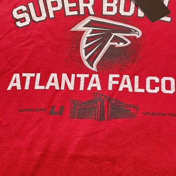 Atlanta Falcons Shirt Mens XL Red Majestic NFL Super Bowl LI 51 Destination New - Picture 3 of 13